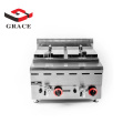 Commercial Kitchen Equipment Tabletop 8L+8L Stainless Steel Double Tank Gas Fryer